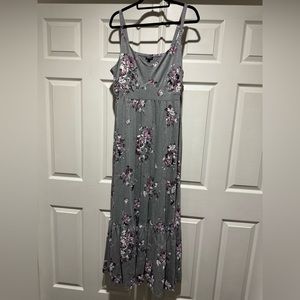 TORRID Super Soft Knits Size 4 Maxi Dress | Grey Floral